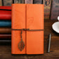 Leather Leaf Vintage Journal with Leaf Pendent