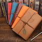 Leather Leaf Vintage Journal with Leaf Pendent