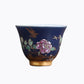 Luxury Ceramic Teacup Hand Painted with Flowers 65ml