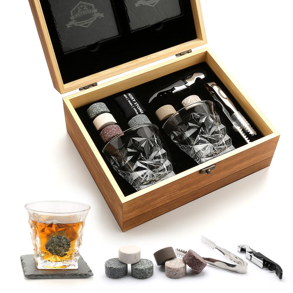 Whiskey Gift Set with Granite Ice Stones