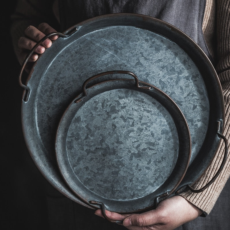 Rustic Metal Serving Tray