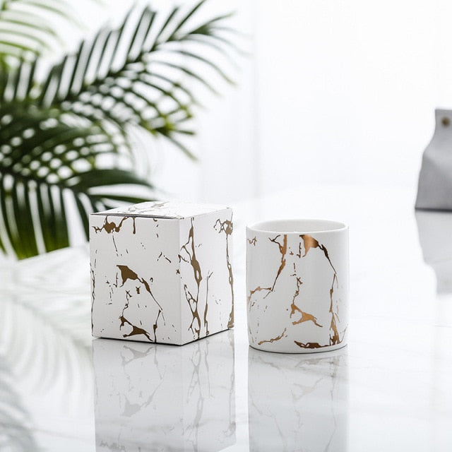 Marble Glass Soy Scented Candle