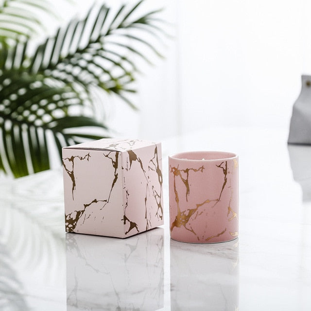 Marble Glass Soy Scented Candle