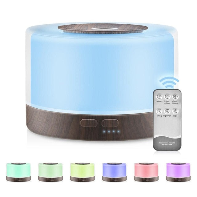 Aromatherapy Diffuser with LED Light (500ml)